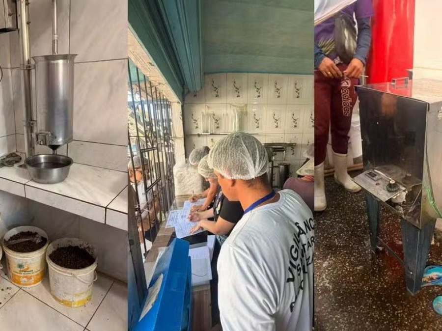 Operação interdita oito estabelecimentos de açaí por irregularidades sanitárias em Ananindeua.